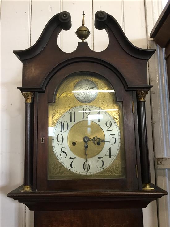 Inlaid grandfather clock